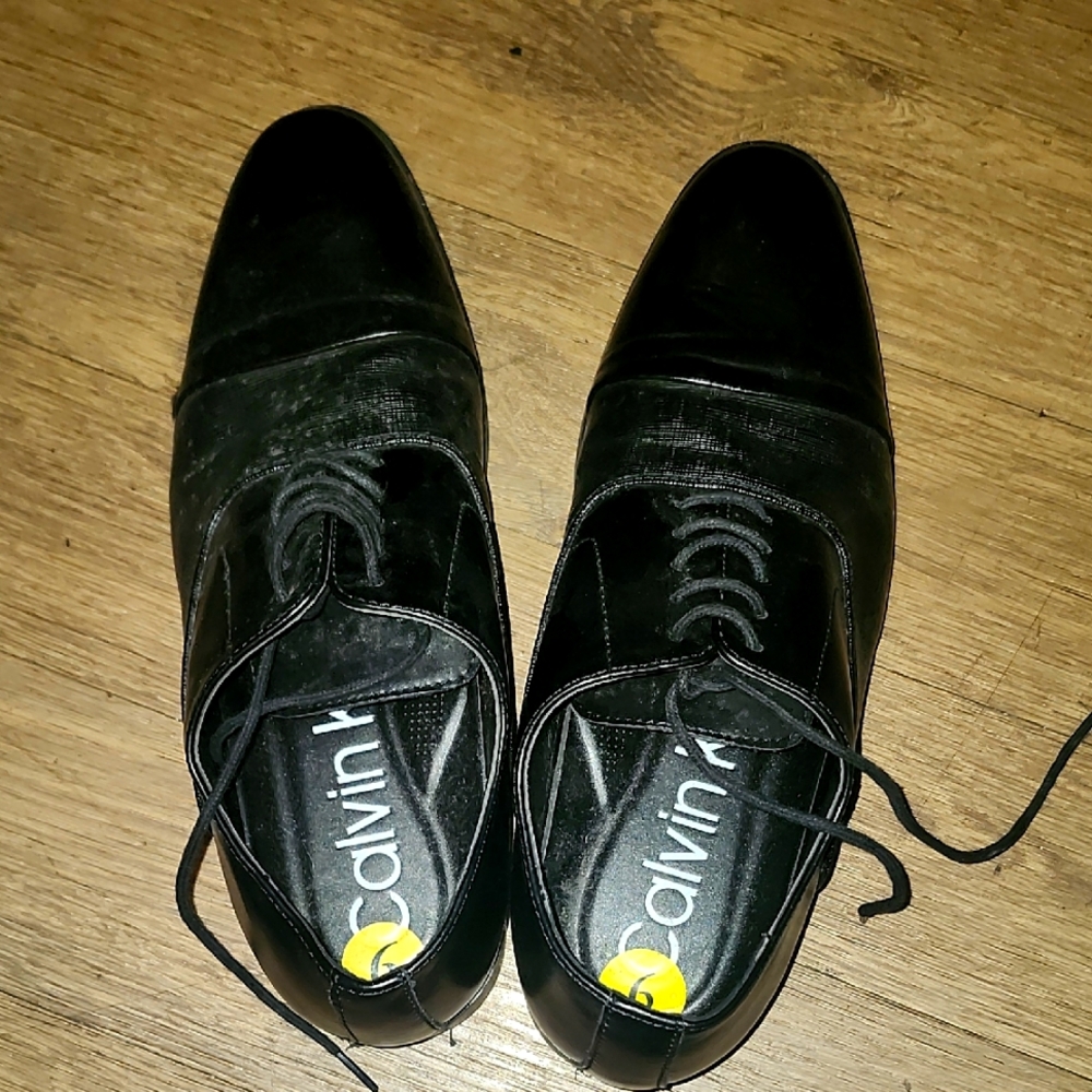 Calvin Klein Black Leather Dress Shoes